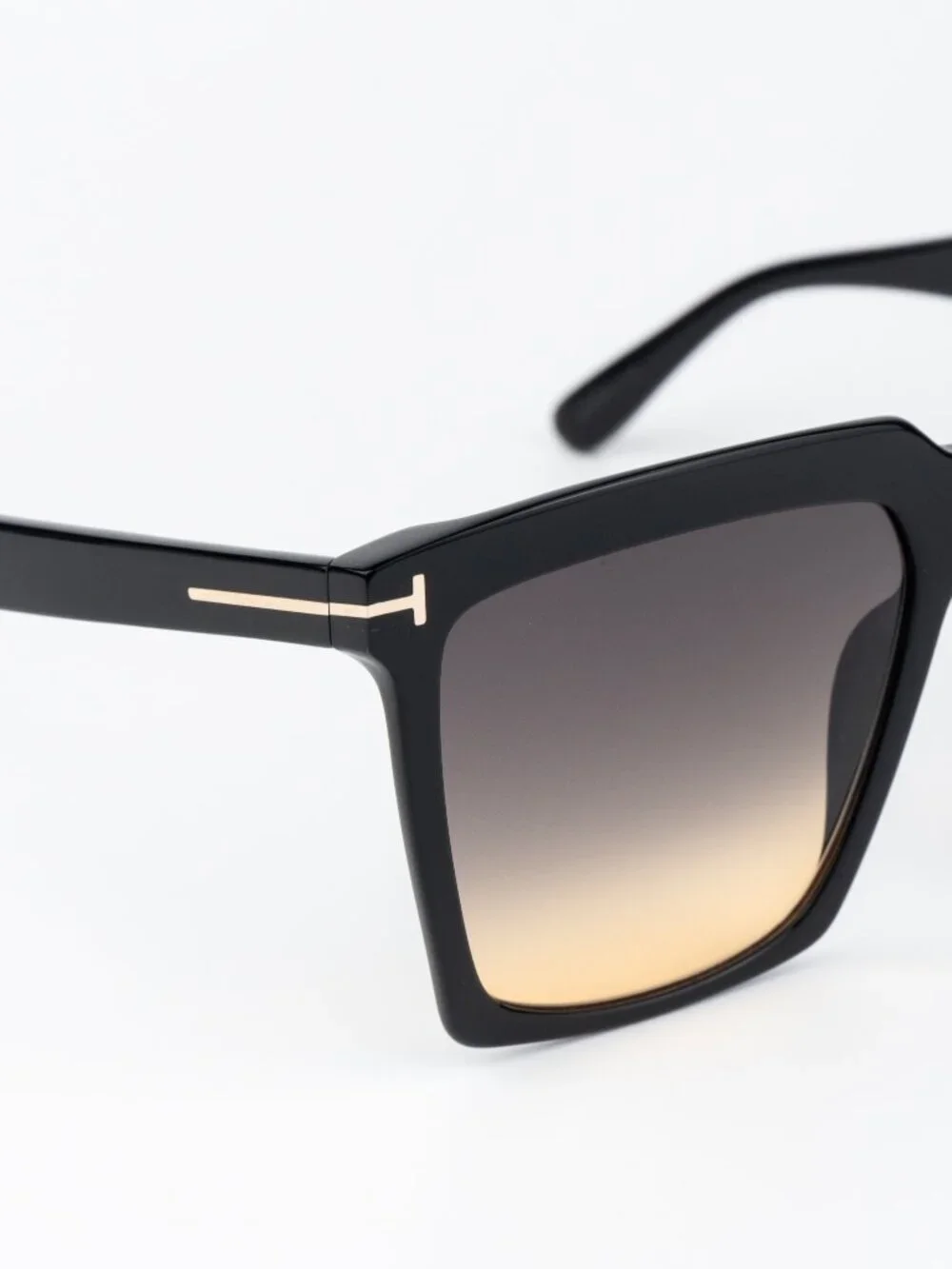 Tom Ford SABRINA-02 Women Sunglasses Black Smoke Gradient Square FT0764 01B